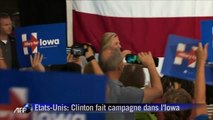 Etats-Unis: Clinton en campagne dans l'Iowa