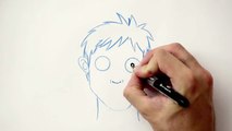 Desenhe uma expressão facial: um rosto mal-humorado