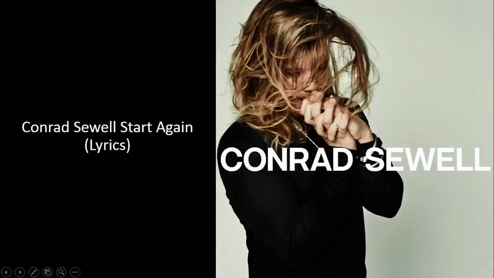 Conrad Sewell Start Again Lyrics Video Dailymotion