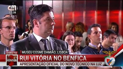 Apresentação de Rui Vitória como treinador do Benfica