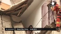 China: Woman rescued from collapsed building