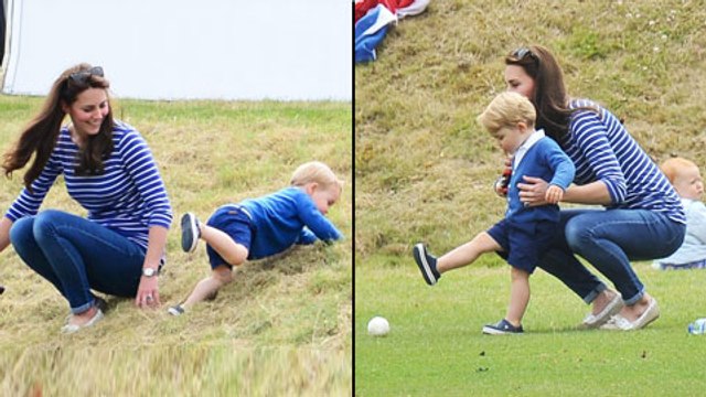 Prince George Playful Playdate At Polo Match With Mommy Kate Middleton