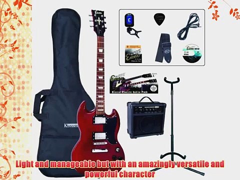 Encore EBP-E69CR Electric Guitar Bundle - Cherry Red