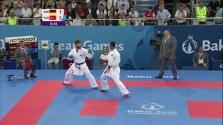 Enes Erkan edges out Jonathan Horne to seal Gold | Karate | Baku 2015 European Games