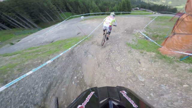 Claudio Caluori Downhill MTB Course Preview in Leogang