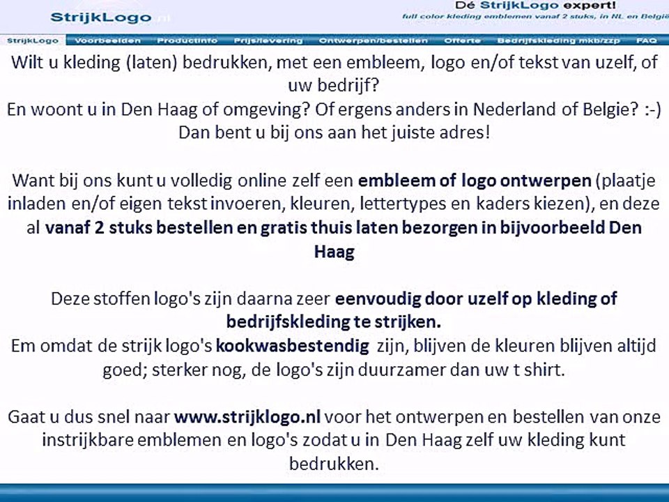 Kleding bedrukken Den Haag