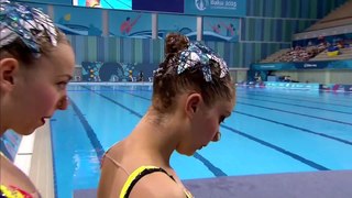 Russia win the Women's Duet | Synchronised Swimming | Baku 2015 European Games