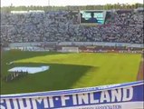 The Finnish national anthem Maamme in Finland-Belgium match