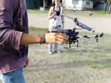 Que susto que se llevó el helicóptero a radio control!