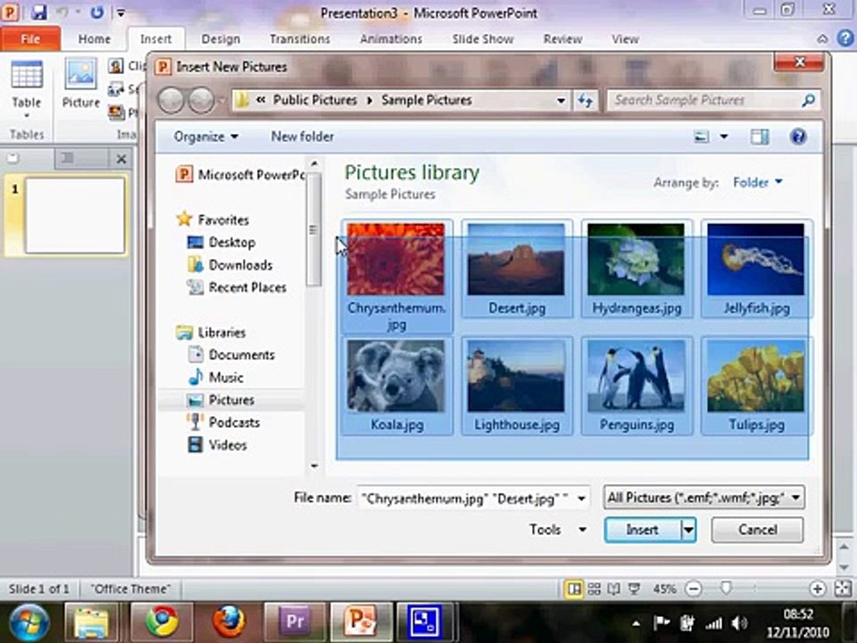 How to make a photo slideshow in Powerpoint 2010