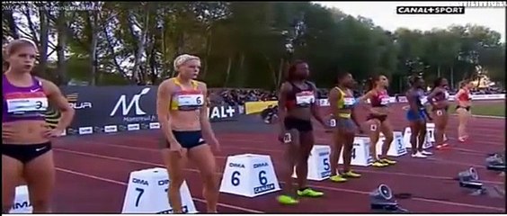 2013 Meeting De Montreuil women 100m dash ( fastest white woman Ivet Lalova)