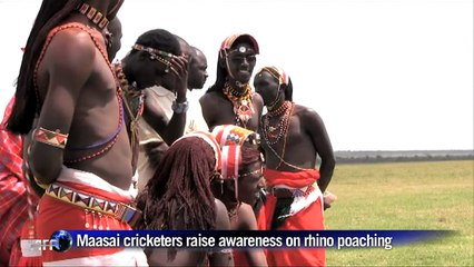 Maasai cricketers play to raise awareness on rhino poaching