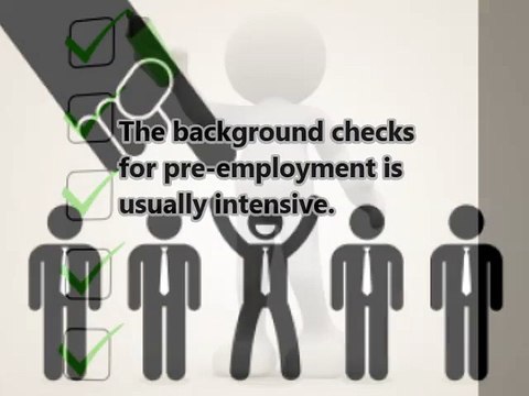Pre-Employment Background Checks