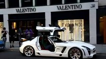 Arab supercars Mercedes SLS Gullstream Fab Design white in London