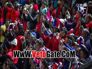 جماهير تشيلى تغطى المدرجات بعلم بلادها امام المكسيك