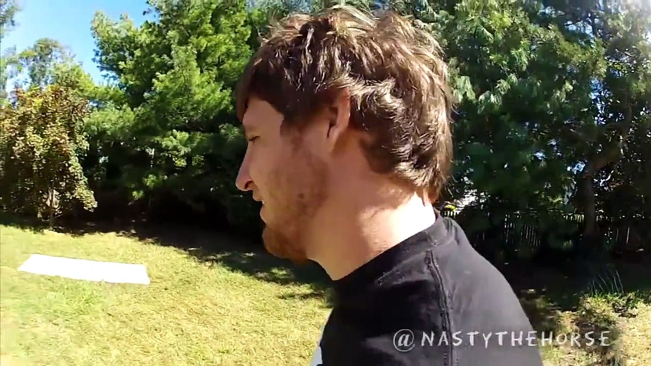 Two Story Roof Nutshot Gone Wrong! Breaks Ribs & Poops Himself!