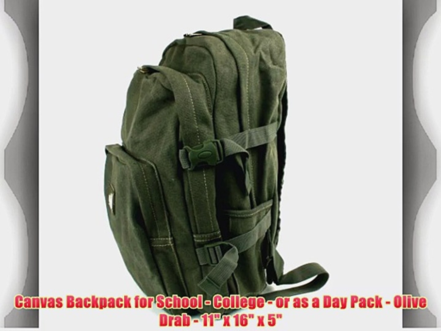 olive canvas backpack