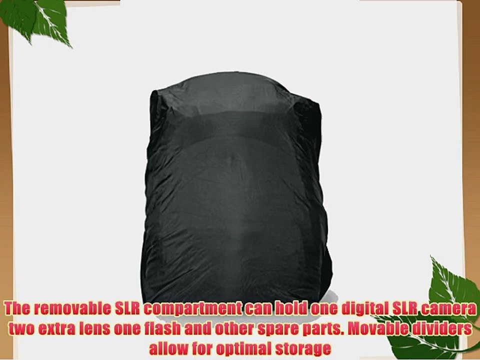 Victoriatourist V6022 Laptop Backpack for SLR Cameras and 15.6-Inch Laptops With Rain Cover