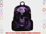 Koolertron Boys Girls 3D Skull Crossbone Print Daypack Backpack School Bag Multicoloured for