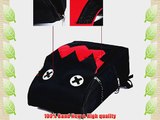 Siwasey Cute Cartoon Big Teeth Canvas Backpack School Bag Laptop Bag for Teens Girls Student--black