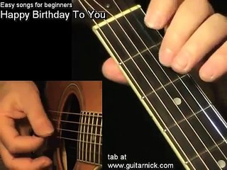 HAPPY BIRTHDAY: Easy Guitar Lesson + TAB by GuitarNick