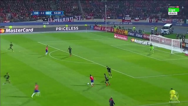 Faul against Arturo Vidal and penalty | Chile 3-2 Mexico 15.06.2015