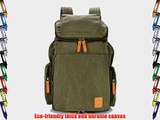 Tonwhar Vintage Canvas Backpack for School Laptop Messenger Bag (Green)