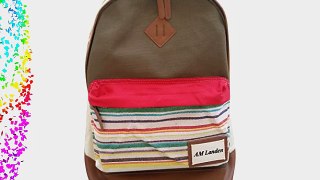 AM Landen? Light Weight Canvas Backpack School Bag(Laptop Khaki)