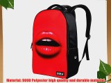 For U Designs Fashion Red Lips Sexy Casual Laptop Backpack Leisure School Bags for Girls
