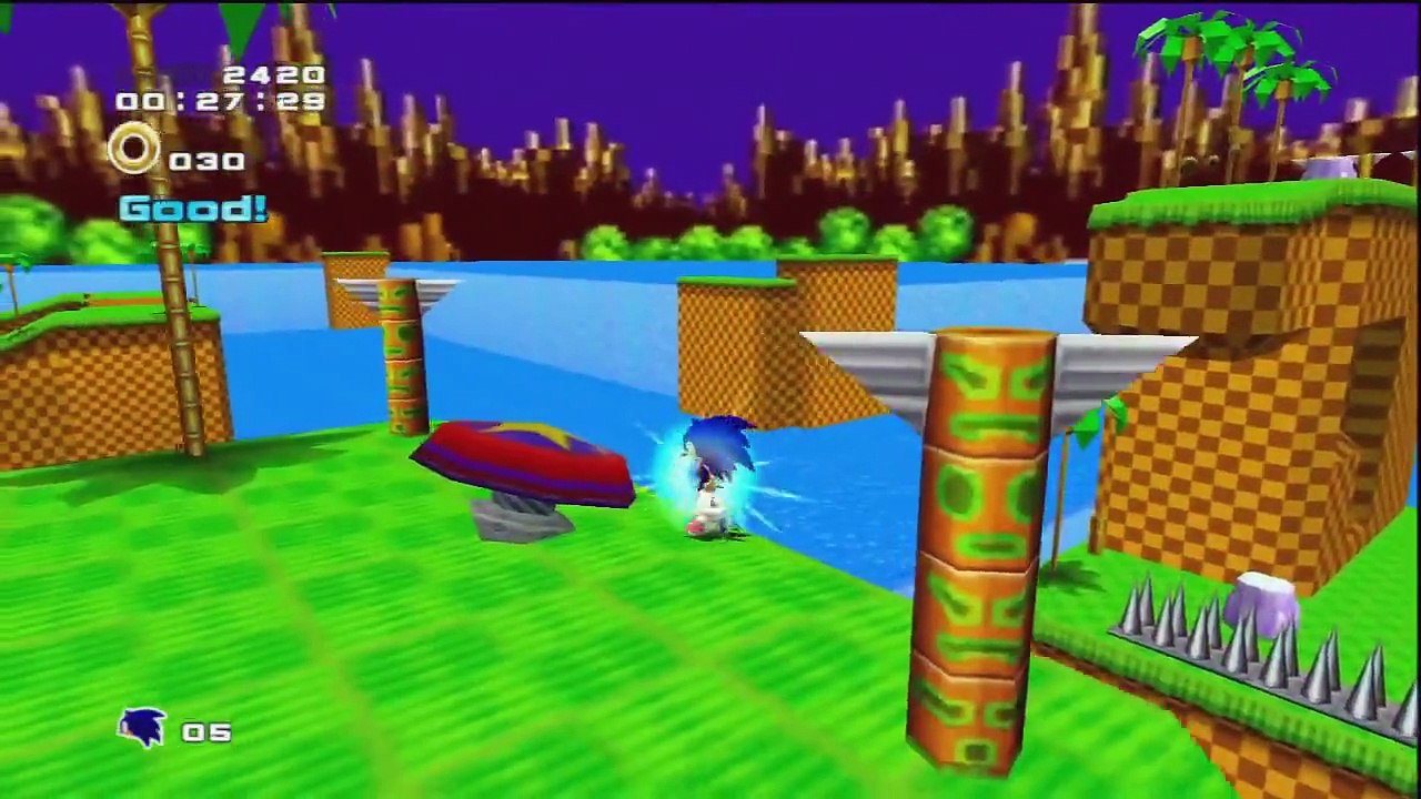 Sonic Adventure 2 HD - Green Hill Zone (A-Rank & Casual Run)