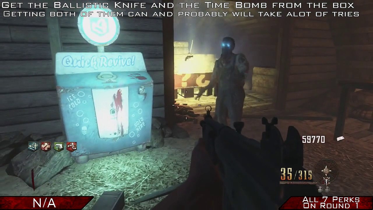 Black Ops 2: Buried Zombies - How to Get All 7 Perks on Round 1 SOLO!