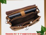 16.5 Cowhide Leather Pro Briefcase Laptop Case L64. Vintage Brown