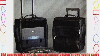 Deluxe Flight Carry-On 15 Computer Case Office-On-Wheels - Black