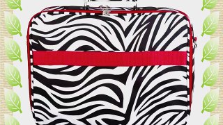 World Traveler 15-inch Zebra Print with Red Trim Laptop Bag