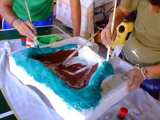 Maqueta de la energía hidroeléctrica