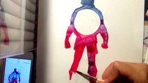 Speeddrawing with watercolors: Captain America