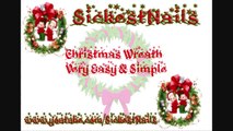 christmas Nail Designs-Christmas Wreath