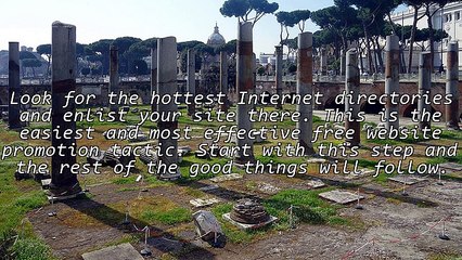 Free Website Promotion Tactics...Why Not?