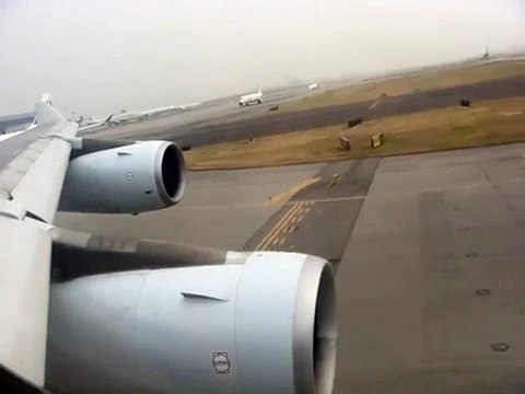 Cathay Pacific Airbus A340-300 Takeoff in Hong Kong to Jakarta [CX777]