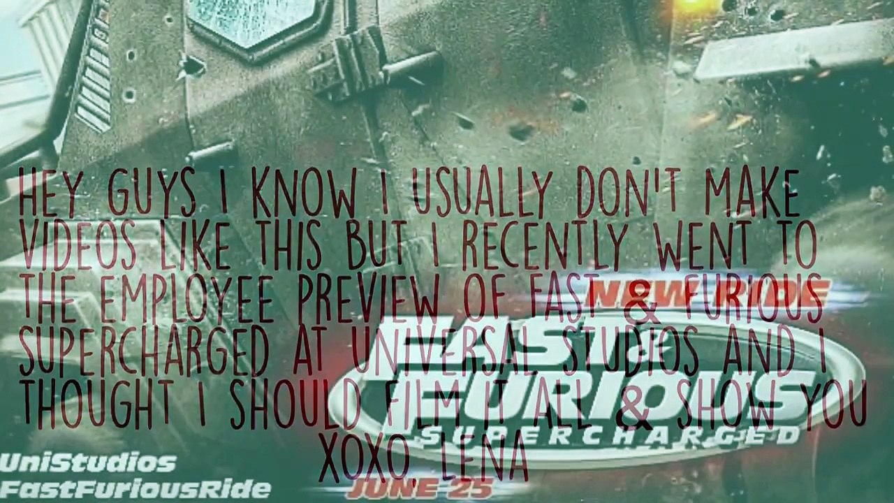 Fast and Furious Supercharged ride Universal Studios Hollywood