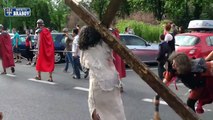 Drumul Crucii refacut in Joia Mare la Brasov