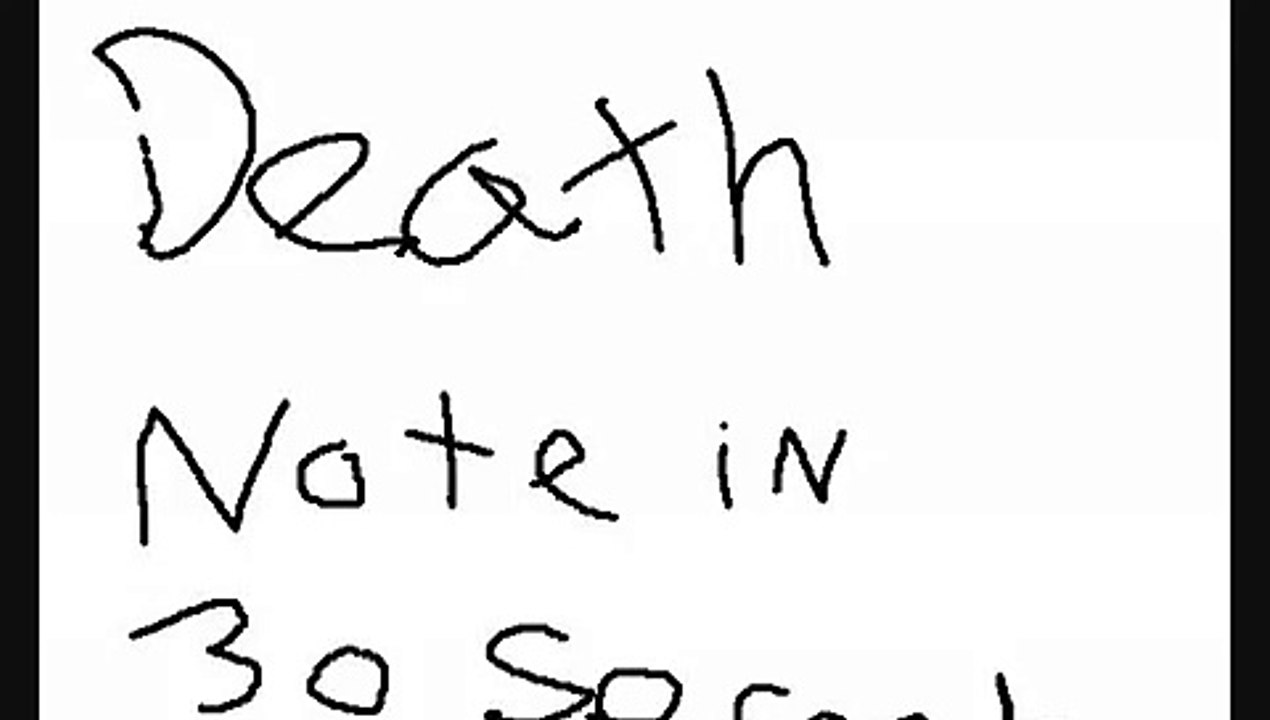 Death Note in 30 seconds