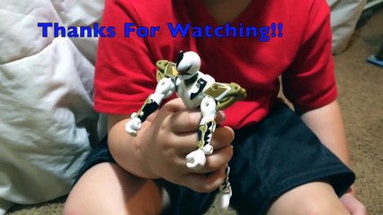 WHITE Power RANGER Playtime, Review, Stretch, Pull, Jump and PLAY!!!