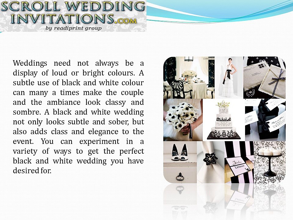 Black & White Theme Wedding Idea