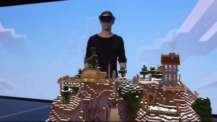 La démonstration impressionnante du jeu Minecraft avec les Microsoft HoloLens