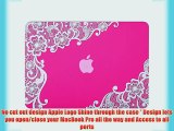 Kuzy - Retina 13-inch Lace Neon PINK Rubberized Hard Case for MacBook Pro 13.3 with Retina