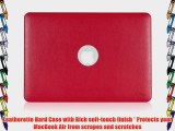 Kuzy - AIR 13-inch RED Leather Hard Case Cover for Apple MacBook Air 13.3 (Models: A1369 and