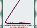 Kuzy - AIR 13-inch MAGENTA Leather Hard Case Cover for Apple MacBook Air 13.3 (Models: A1369