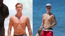 Justin Bieber sin camisa en las playas de Hawái y Miami