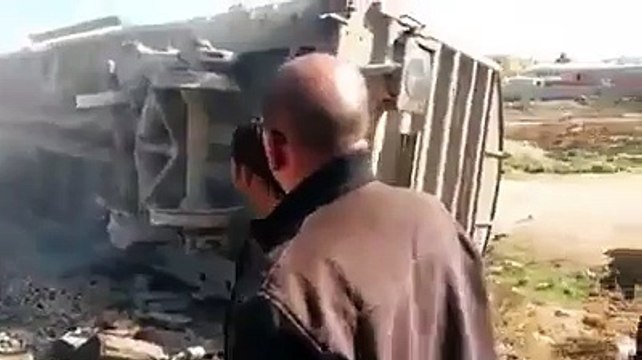 حصري :أول فيديو من موقع حادث إصطدام القطار بين الفحص و بوعرادة